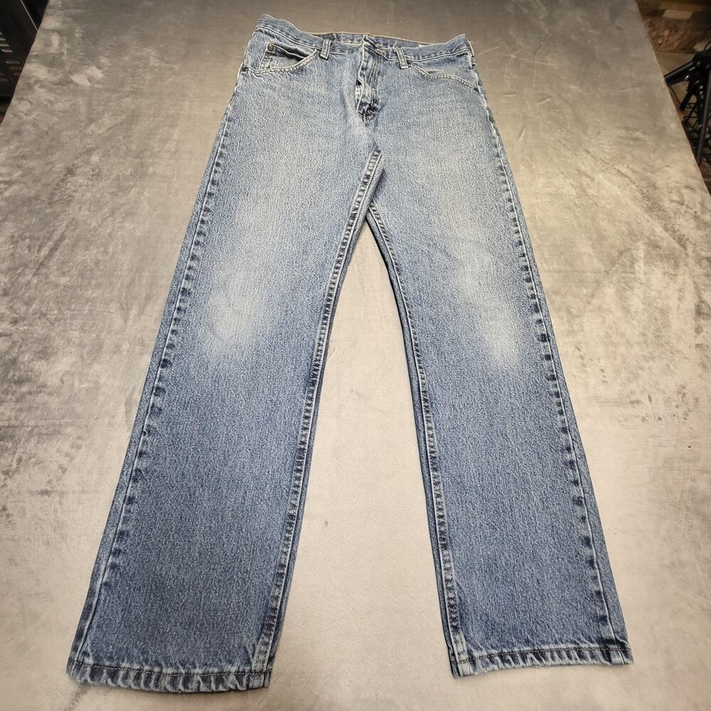 Wrangler Jeans Mens 31x29 Blue Denim Straight Leg Classic Fit 96501DS Casual